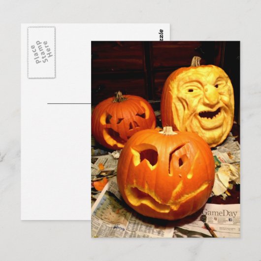 Pumpkin Carving I Briefkaart (Voorkant / Achterkant)