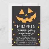 Pumpkin Carving Invitation, Halloween Party Invite Kaart (Voorkant)
