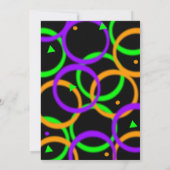 Pumpkin Carving Neon Glow Party Halloween Invitati Kaart (Achterkant)