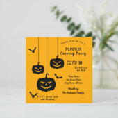 Pumpkin Carving Party-uitnodiging Kaart (Staand voorkant)