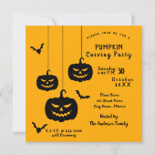 Pumpkin Carving Party-uitnodiging Kaart (Voorkant)