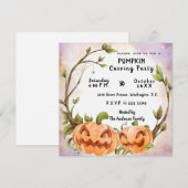 Pumpkin Carving Party-uitnodiging Kaart (Voorkant / Achterkant)