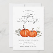 Pumpkin Carving Party-uitnodiging Kaart (Voorkant)