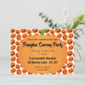 Pumpkin Carving Party-uitnodiging Kaart (Staand voorkant)