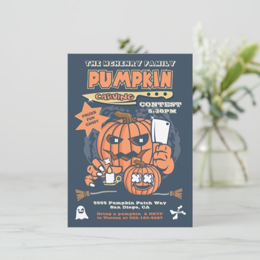 PUMPKIN CARVING Poster Kaart (Staand voorkant)