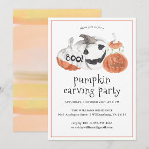 Pumpkin Carving   Uitnodiging van de Halloween-par