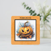 PUMPKIN CARVING WEDSTRIJD PARTIJ FEESTDAGENKAART (Staand voorkant)