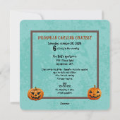 PUMPKIN CARVING WEDSTRIJD PARTIJ FEESTDAGENKAART (Achterkant)