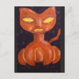 Pumpkin Cat Card uit Denis Gaston Art Briefkaart