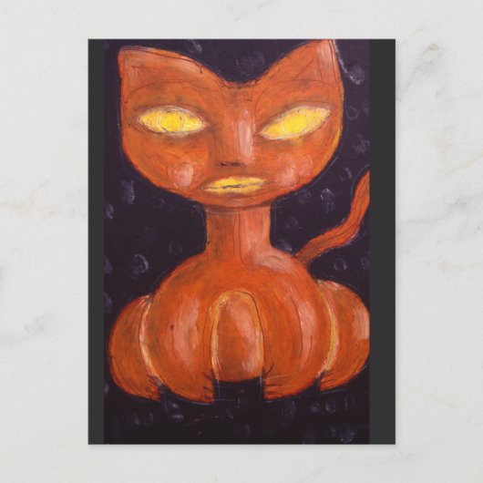 Pumpkin Cat Card uit Denis Gaston Art Briefkaart (Voorkant)