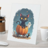 Pumpkin Cat Express Reclamebord Met Voetstuk (Insitu)