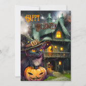 Pumpkin Cat Fantasy Halloween Vakantie Kaart (Voorkant)