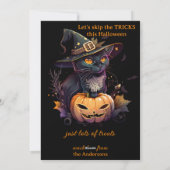 Pumpkin Cat Fantasy Halloween Vakantie Kaart (Achterkant)