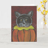 Pumpkin Cat Kaart van Liz Revit (Gele Bloem)