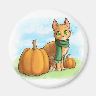 Pumpkin Cat Magneet
