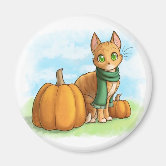 Pumpkin Cat Magneet (Voorkant)