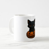 Pumpkin Cat – Schattige Spooky Halloween Shirt voo Koffiemok (Voorkant links)