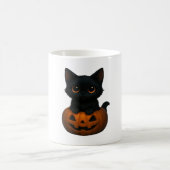 Pumpkin Cat – Schattige Spooky Halloween Shirt voo Koffiemok (Center)
