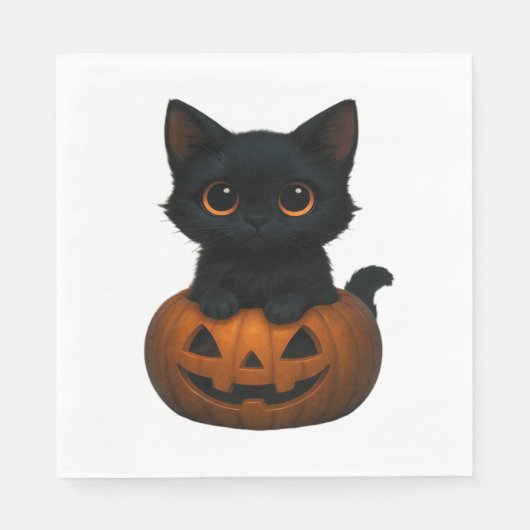 Pumpkin Cat – Schattige Spooky Halloween Shirt voo Servet (Voorkant)