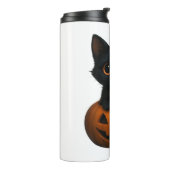 Pumpkin Cat – Schattige Spooky Halloween Shirt voo Thermosbeker (Gedraaid links)