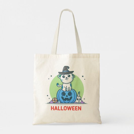 Pumpkin Cat Tote Bag (Achterkant)