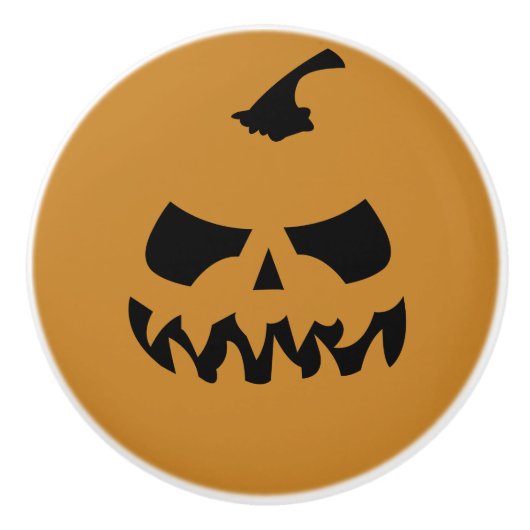 Pumpkin Ceramic Knob. Keramische Knop (Voorkant)