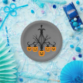 Pumpkin chandelier Halloween gothic Papieren Bordje (Feest)