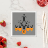 Pumpkin chandelier Halloween gothic Servet (Insitu)