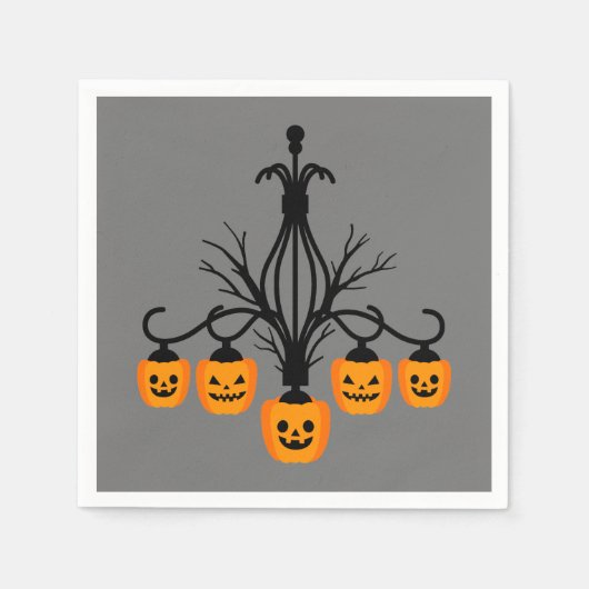Pumpkin chandelier Halloween gothic Servet (Voorkant)