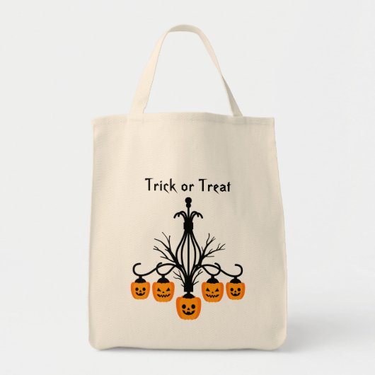 Pumpkin chandelier Halloween gothische buit Tote Bag (Voorkant)