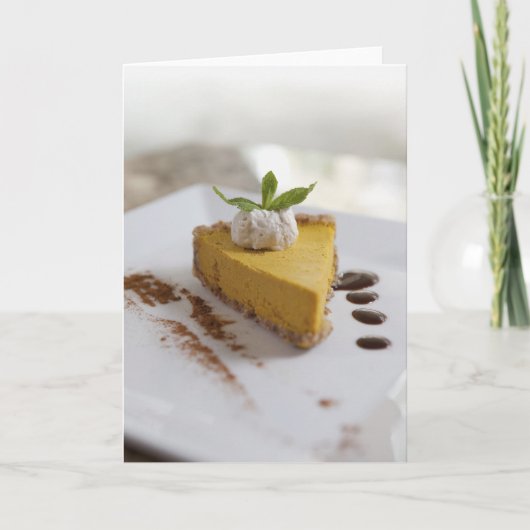 Pumpkin Cheesecake Feestdagen Kaart (Voorkant)
