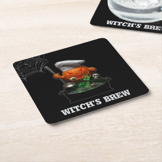 Pumpkin Chef Halloween Onderzetters – Spooky Cauld (Schuin)