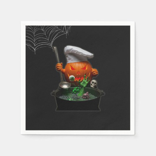Pumpkin Chef Halloween Party - Spooky Touch Servet (Voorkant)