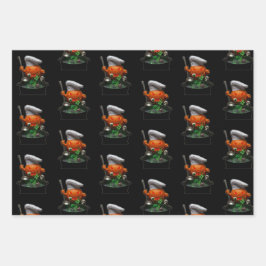 Pumpkin Chef Halloween - Spooky Cauldron ontwerp Inpakpapier Vel