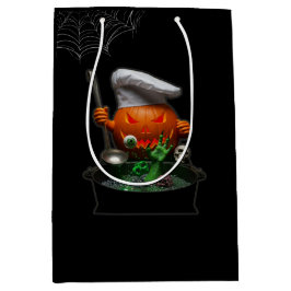 Pumpkin Chef Halloween - Spooky Cauldron ontwerp Medium Cadeauzakje
