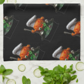 Pumpkin Chef Halloween - Spooky Cauldron ontwerp Theedoek (Gevouwen)