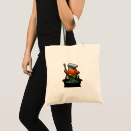 Pumpkin Chef Halloween – Spooky Cauldron ontwerp Tote Bag