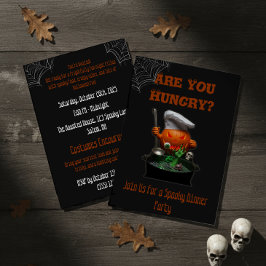Pumpkin Chef Halloween - Spooky Dinner Theme Kaart