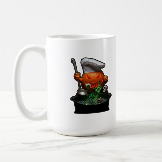 Pumpkin Chef Halloween - Witch's Brew-thema's Koffiemok (Links)