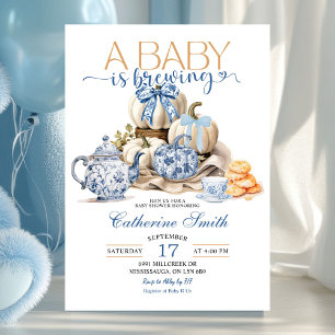 Pumpkin Chinoiserie Baby is Baby shower aan het br Kaart