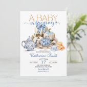 Pumpkin Chinoiserie Baby is Baby shower aan het br Kaart (Staand voorkant)