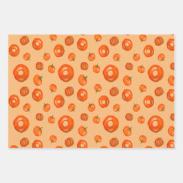 Pumpkin cider doughnuts Design Perfect Halloween Inpakpapier Vel