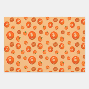 Pumpkin cider doughnuts Design Perfect Halloween Inpakpapier Vel