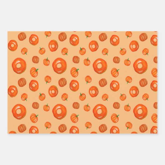Pumpkin cider doughnuts Design Perfect Halloween Inpakpapier Vel (Voorkant)