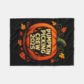 Pumpkin Cking Crew 2025 Halloween Pumpkin Crew  Fleece Deken (Voorkant (Horizontaal))