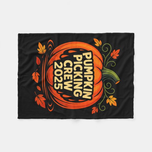 Pumpkin Cking Crew 2025 Halloween Pumpkin Crew  Fleece Deken (Voorkant (Horizontaal))