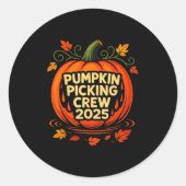 Pumpkin Cking Crew 2025 Halloween Pumpkin Crew  Ronde Sticker (Voorkant)