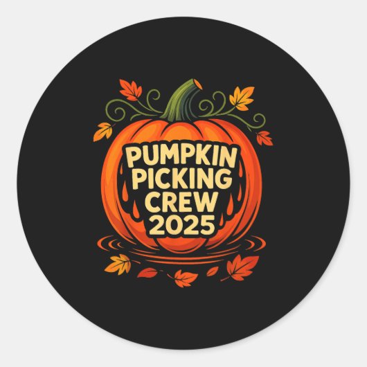 Pumpkin Cking Crew 2025 Halloween Pumpkin Crew  Ronde Sticker (Voorkant)