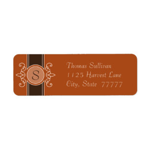 Pumpkin Classic Harvest Return Address Labels
