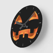 Pumpkin Clock Halloween Jack-O-Lantern Wall Clock Ronde Klok (Hoek)